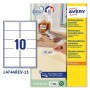 Etiquettes pour Imprimante Avery L4744REV Blanc 25 Volets 96 x 50,8 mm (5 Unités): Plus de 300.000 produits de grandes marques e