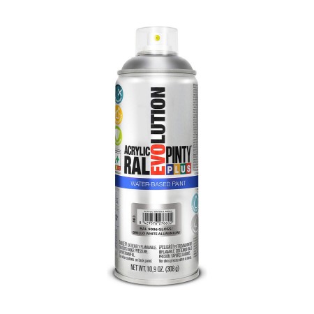 Peinture en spray Pintyplus Evolution RAL 9006 Base d'eau White Aluminium 400 ml: Plus de 300.000 produits de grandes marques en
