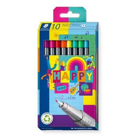 Ensemble de Marqueurs Staedtler Triplus Fineliner 334 10 Pièces Multicouleur: Plus de 300.000 produits de grandes marques en ven