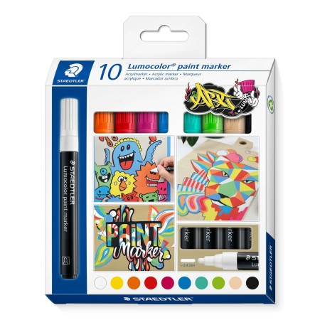Ensemble de Marqueurs Staedtler Lumocolor 349 10 Pièces Multicouleur: Plus de 300.000 produits de grandes marques en vente direc