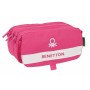 Trousse Fourre-Tout Triple Benetton Raspberry 21,5 x 10 x 8 cm Fuchsia: Plus de 300.000 produits de grandes marques en vente dir