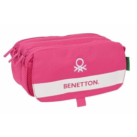 Trousse Fourre-Tout Triple Benetton Raspberry 21,5 x 10 x 8 cm Fuchsia: Plus de 300.000 produits de grandes marques en vente dir