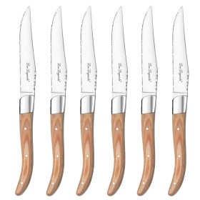 Ensemble de couteaux à viande Lou Laguiole Louis Bois 23 x 2 x 1 cm Métal 6 Unités: Plus de 300.000 produits de grandes marques 