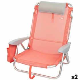 Chaise Pliante avec Repose-Tête Aktive Flamingo Corail 51 x 76 x 45 cm (2 Unités): Plus de 300.000 produits de grandes marques e