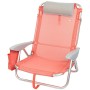 Chaise Pliante avec Repose-Tête Aktive Flamingo Corail 51 x 76 x 45 cm (2 Unités): Plus de 300.000 produits de grandes marques e