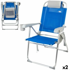 Chaise Pliante avec Repose-Tête Aktive 47 x 99 x 63 cm Bleu (2 Unités): Plus de 300.000 produits de grandes marques en vente dir