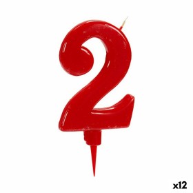 Bougie Anniversaire Rouge Numéro 2 (12 Unités): Plus de 300.000 produits de grandes marques en vente directe à prix usine sur ca