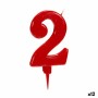 Bougie Anniversaire Rouge Numéro 2 (12 Unités): Plus de 300.000 produits de grandes marques en vente directe à prix usine sur ca