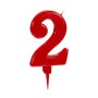 Bougie Anniversaire Rouge Numéro 2 (12 Unités): Plus de 300.000 produits de grandes marques en vente directe à prix usine sur ca