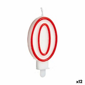 Bougie Anniversaire Blanc Rouge Numéro 0 (12 Unités): Plus de 300.000 produits de grandes marques en vente directe à prix usine 