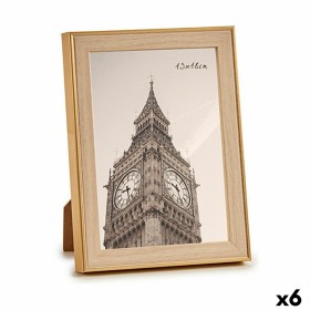 Cadre photo 15,6 x 2 x 20,7 cm Doré Marron Plastique verre (6 Unités): Plus de 300.000 produits de grandes marques en vente dire