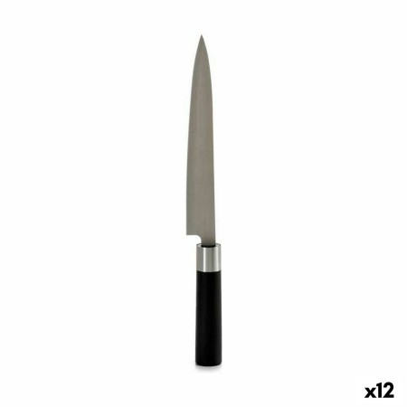 Couteau de cuisine Kinvara KT11-5604S02 Noir Argenté Acier inoxydable Plastique 3,5 x 33,5 x 2,2 cm (12 Unités): Plus de 300.000