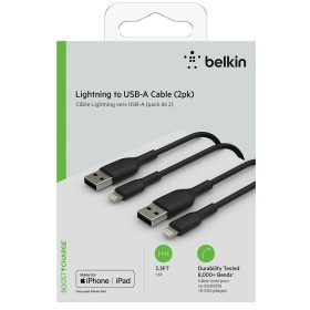 Câble USB vers Lightning Belkin CAA001BT1MBK2PK 1 m Noir (2 Unités): Plus de 300.000 produits de grandes marques en vente direct