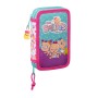 Plumier double The Bellies Blanc Violet Turquoise 12.5 x 19.5 x 4 cm (28 Pièces): Plus de 300.000 produits de grandes marques en