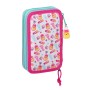 Plumier double The Bellies Blanc Violet Turquoise 12.5 x 19.5 x 4 cm (28 Pièces): Plus de 300.000 produits de grandes marques en