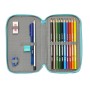 Plumier double The Bellies Blanc Violet Turquoise 12.5 x 19.5 x 4 cm (28 Pièces): Plus de 300.000 produits de grandes marques en
