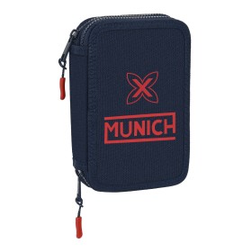 Plumier double Munich Flash Blue marine 12.5 x 19.5 x 4 cm (28 Pièces): Plus de 300.000 produits de grandes marques en vente dir