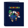 Reliure à anneaux Super Mario 26.5 x 33 x 4 cm Blue marine A4: Plus de 300.000 produits de grandes marques en vente directe à pr