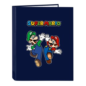 Reliure à anneaux Super Mario 26.5 x 33 x 4 cm Blue marine A4: Plus de 300.000 produits de grandes marques en vente directe à pr
