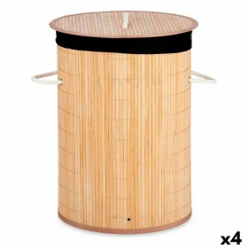 Panier à linge Kipit BA1315-436 Noir Naturel Métal Bambou Bois MDF 48 L (4 Unités): Plus de 300.000 produits de grandes marques 