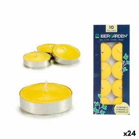 Ensemble de Bougies Ibergarden HL-1010CIT Jaune Métal Cire Citronnelle (24 Unités): Plus de 300.000 produits de grandes marques 