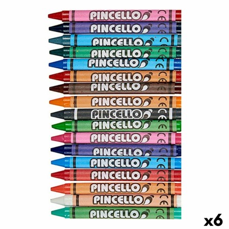 Crayons gras de couleur Pincello 36C Multicouleur (6 Unités): Plus de 300.000 produits de grandes marques en vente directe à pri