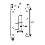 Charnière EDM 85479 PN04 Acier 100 x 58 mm Gauche: Plus de 300.000 produits de grandes marques en vente directe à prix usine sur