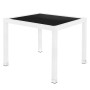 Table de Salle à Manger Marlene Aluminium Verre Rotin Verre trempé 90 x 90 x 76 cm: Plus de 300.000 produits de grandes marques 
