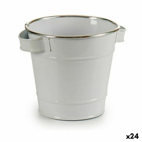 Cache-pot Ibergarden A60354-D Blanc Argenté Zinc Seau 19,5 x 14,5 x 16,5 cm (24 Unités): Plus de 300.000 produits de grandes mar