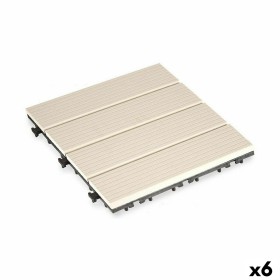 Carreau à emboîtement Ibergarden SM-4P-AWH Beige Polyéthylène Composite 30 x 2,6 x 30 cm (6 Unités): Plus de 300.000 produits de
