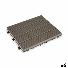 Carreau à emboîtement Ibergarden SM-4P-ALDH Noir Polyéthylène Composite 30 x 2,6 x 30 cm (6 Unités): Plus de 300.000 produits de