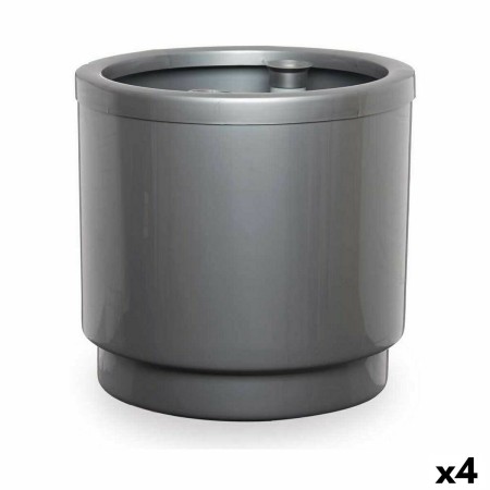 Pot auto-arrosant Ibergarden 4132-PLA Argenté polypropylène 32 x 30,5 x 32 cm (4 Unités): Plus de 300.000 produits de grandes ma