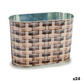 Cache-pot Ibergarden H18A3528D Métal osier Oblongue 12,7 x 15 x 23,5 cm (24 Unités): Plus de 300.000 produits de grandes marques