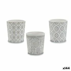 Cache-pot Ibergarden DX43436-F12 Blanc Gris Céramique Modèle 12,3 x 12 x 12,3 cm (144 Unités): Plus de 300.000 produits de grand