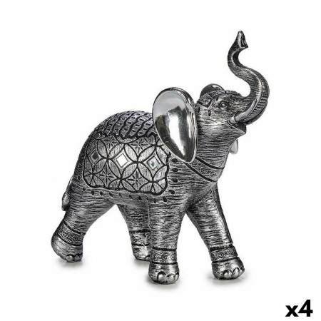 Figurine Décorative Eléphant Argenté 27,5 x 27 x 11 cm (4 Unités): Plus de 300.000 produits de grandes marques en vente directe 