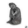 Figurine Décorative Buda Assis Argenté 20 x 30 x 20 cm (4 Unités): Plus de 300.000 produits de grandes marques en vente directe 