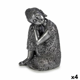 Figurine Décorative Buda Assis Argenté 20 x 30 x 20 cm (4 Unités): Plus de 300.000 produits de grandes marques en vente directe 