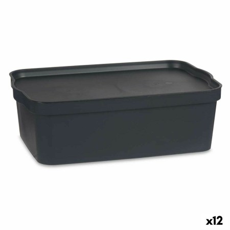 Boîte de rangement avec couvercle Kipit TP595-1 Anthracite Plastique 14 L 29,5 x 14,3 x 45 cm (12 Unités): Plus de 300.000 produ