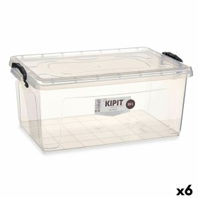 Boîte de rangement avec couvercle Transparent Plastique 22 L 32 x 20,5 x 50 cm (6 Unités): Plus de 300.000 produits de grandes m