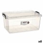 Boîte de rangement avec couvercle Transparent Plastique 22 L 32 x 20,5 x 50 cm (6 Unités): Plus de 300.000 produits de grandes m