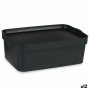 Boîte de rangement avec couvercle Kipit TP593-1 Anthracite Plastique 6 L 21 x 11 x 32 cm (12 Unités): Plus de 300.000 produits d
