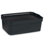 Boîte de rangement avec couvercle Kipit TP593-1 Anthracite Plastique 6 L 21 x 11 x 32 cm (12 Unités): Plus de 300.000 produits d