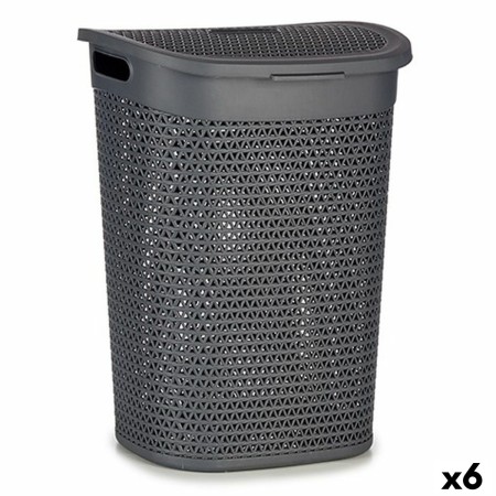 Panier à linge Kipit 4790-2 Anthracite Plastique 60 L 43,5 x 57,5 x 34 cm (6 Unités): Plus de 300.000 produits de grandes marque
