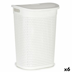 Panier à linge Kipit 4790-3 Blanc Plastique 60 L 43,5 x 57,5 x 34 cm (6 Unités): Plus de 300.000 produits de grandes marques en 
