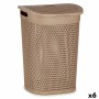 Panier à linge Kipit 4790-4 Beige Plastique 60 L 43,5 x 57,5 x 34 cm (6 Unités): Plus de 300.000 produits de grandes marques en 