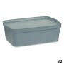 Boîte de rangement avec couvercle Kipit TP595-2 Gris Plastique 14 L 29,5 x 14,3 x 45 cm (12 Unités): Plus de 300.000 produits de