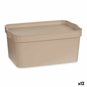 Boîte de rangement avec couvercle Kipit TP594-3 Beige Plastique 7,5 L 21,5 x 14,5 x 32 cm (12 Unités): Plus de 300.000 produits 