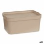 Boîte de rangement avec couvercle Kipit TP594-3 Beige Plastique 7,5 L 21,5 x 14,5 x 32 cm (12 Unités): Plus de 300.000 produits 