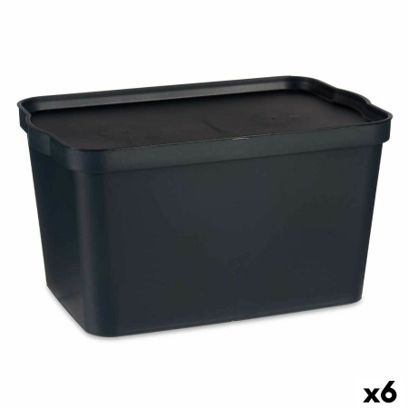 Boîte de rangement avec couvercle Kipit TP596-1 Anthracite Plastique 24 L 29,3 x 24,5 x 45 cm (6 Unités): Plus de 300.000 produi