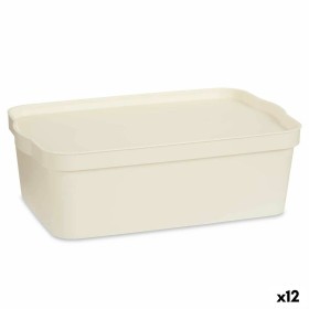 Boîte de rangement avec couvercle Kipit TP595-4 Crème Plastique 14 L 29,5 x 14,3 x 45 cm (12 Unités): Plus de 300.000 produits d